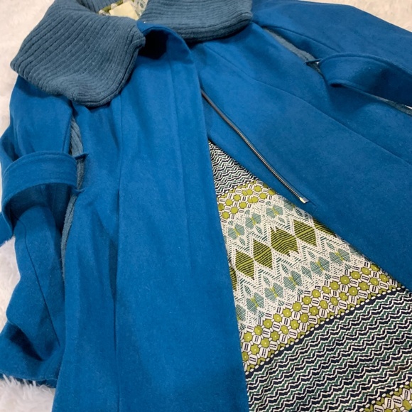 Anthropologie Blue Trench Coat - Picture 6 of 9